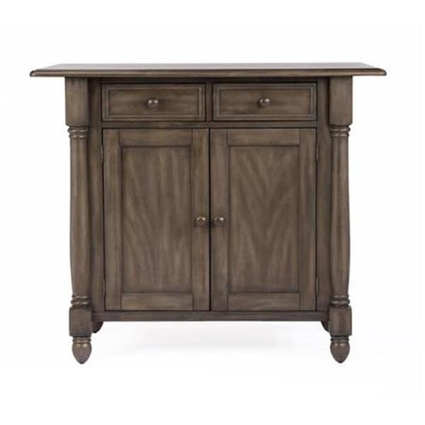 Sunset Trading Sunset Trading DLU-KI-4222-B200-AG3PC Shades of Gray Drop Leaf Kitchen Island Set with 2 Stools Drawers & Storage - 3 Piece DLU-KI-4222-B200-AG3PC - main